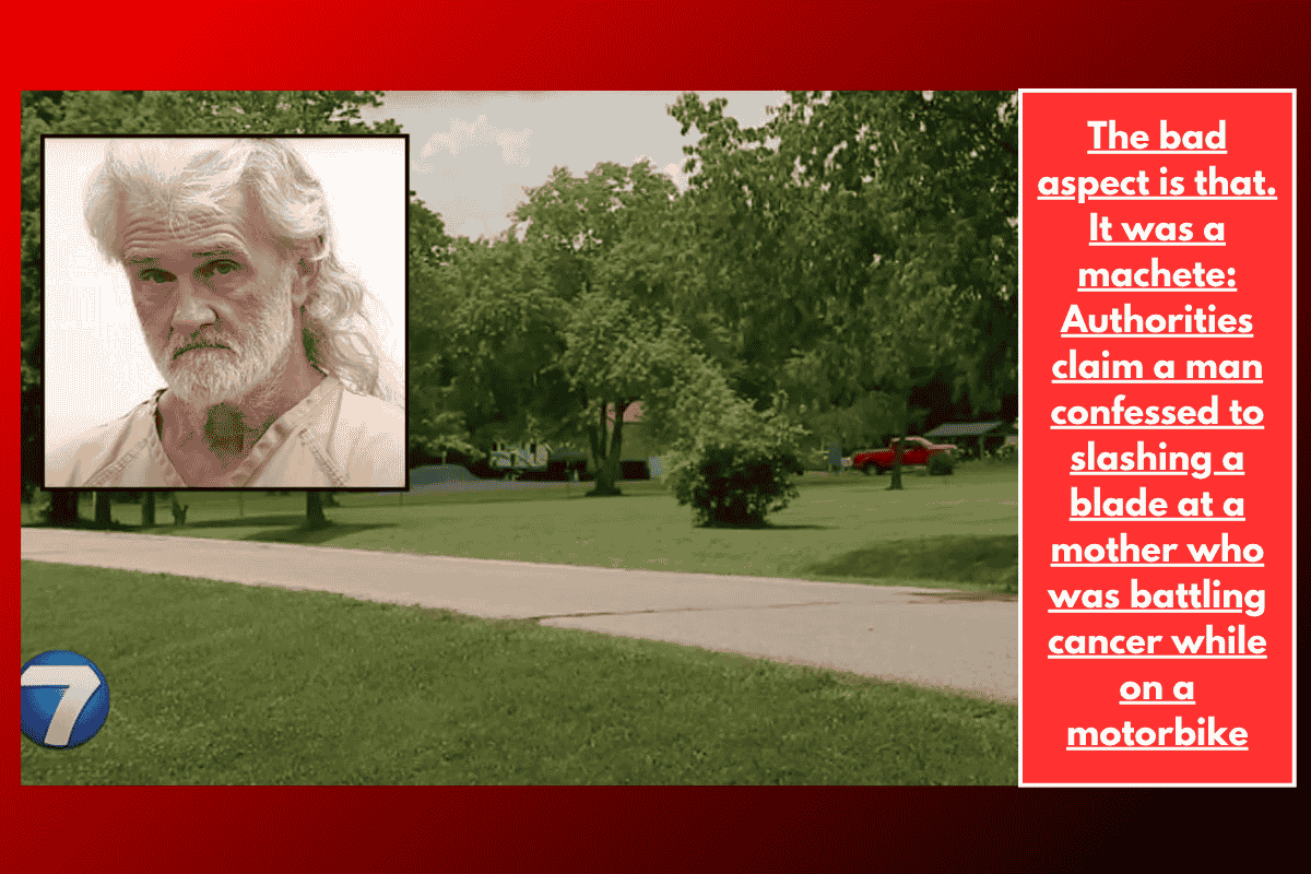 The bad aspect is that. It was a machete: Authorities claim a man confessed to slashing a blade at a mother who was battling cancer while on a motorbike