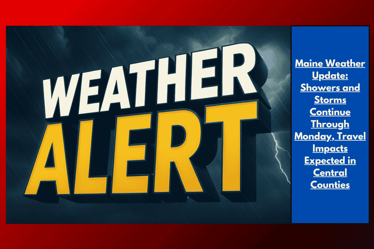 Maine Weather Update: Showers and Storms Continue Through Monday, Travel Impacts Expected in Central Counties