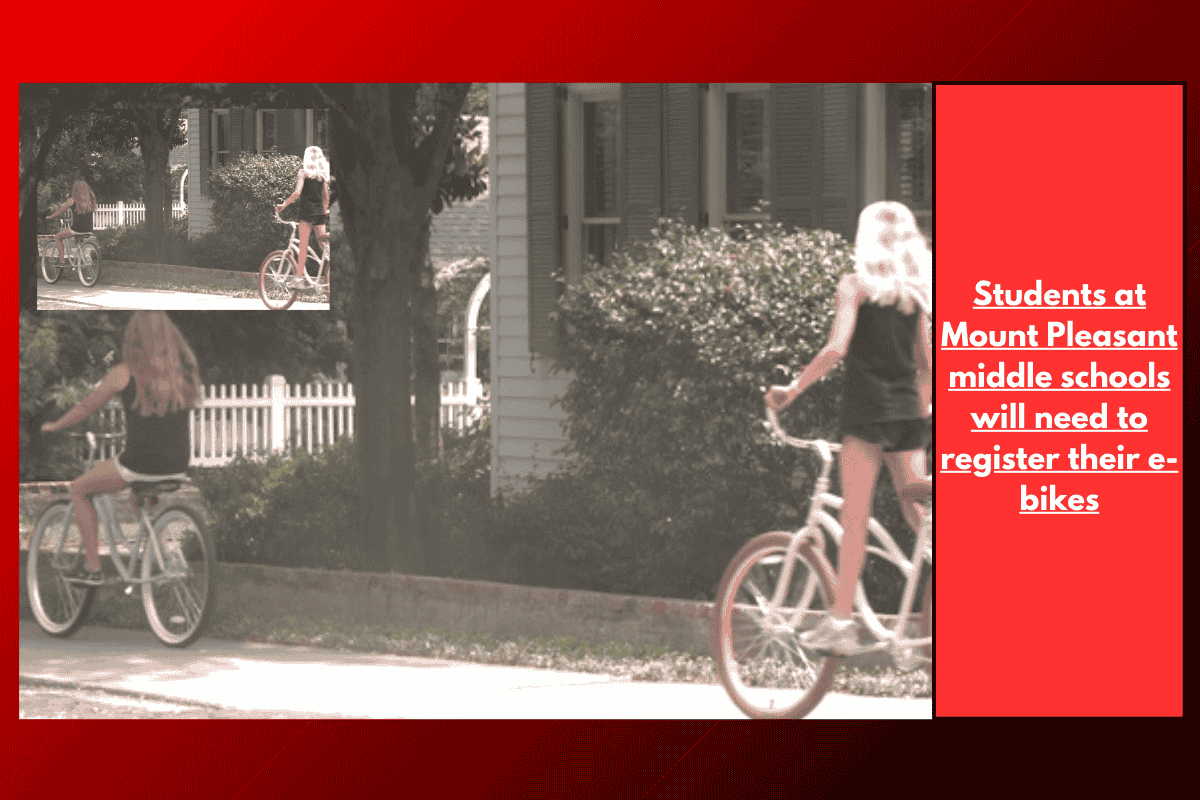 Students at Mount Pleasant middle schools will need to register their e-bikes