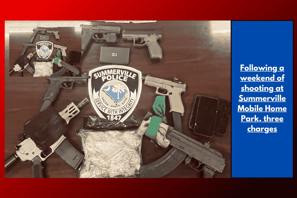 Following a weekend of shooting at Summerville Mobile Home Park, three charges