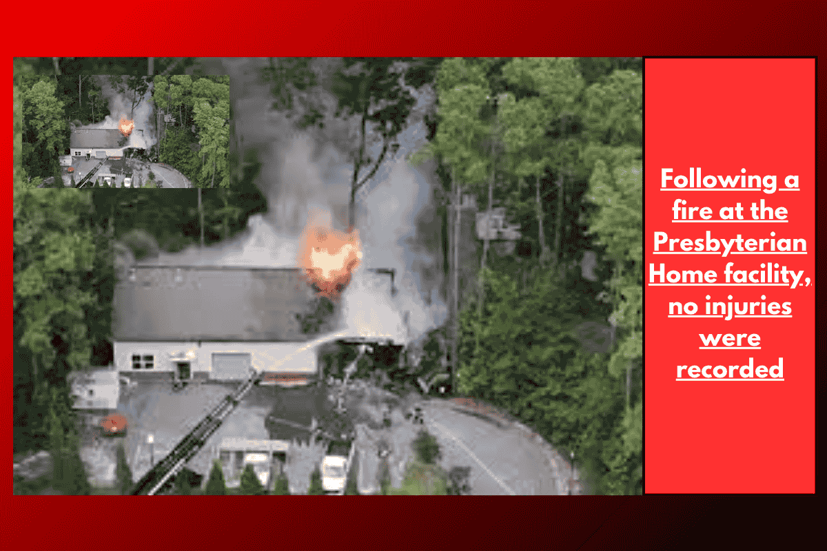 Following a fire at the Presbyterian Home facility, no injuries were recorded