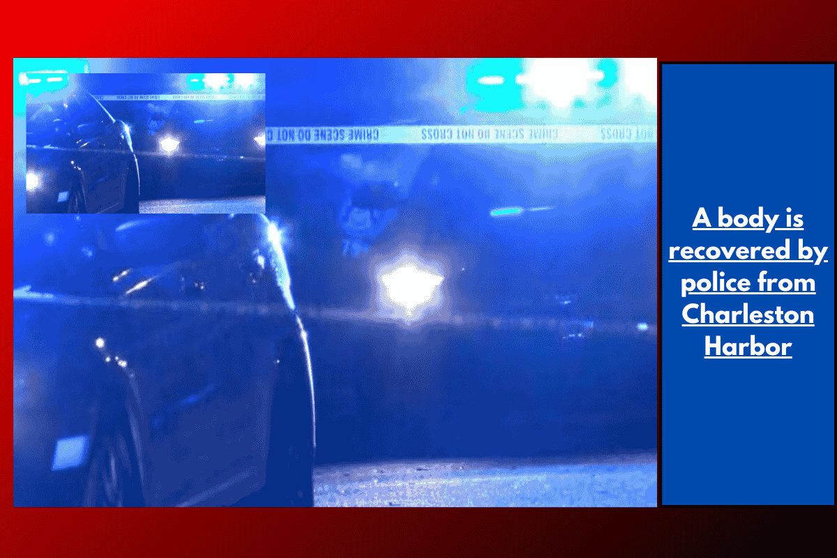 A body is recovered by police from Charleston Harbor