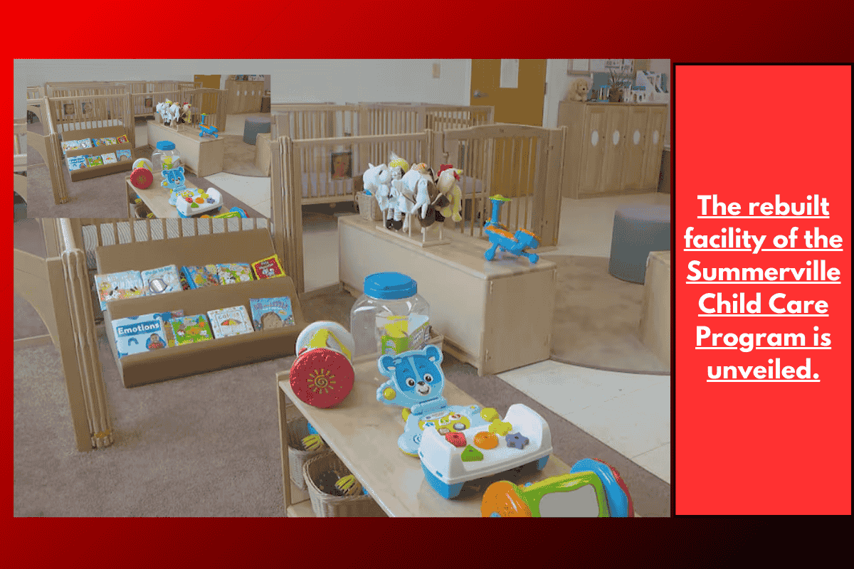 The rebuilt facility of the Summerville Child Care Program is unveiled.