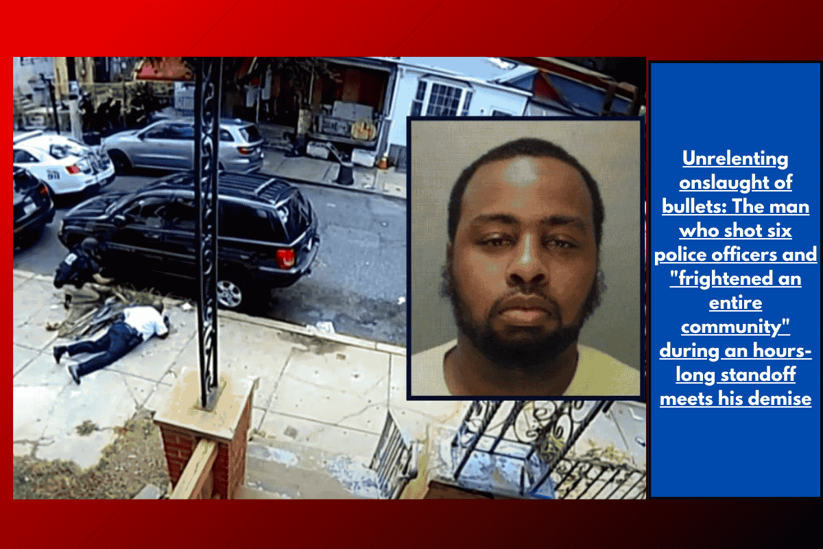 Unrelenting onslaught of bullets: The man who shot six police officers and "frightened an entire community" during an hours-long standoff meets his demise