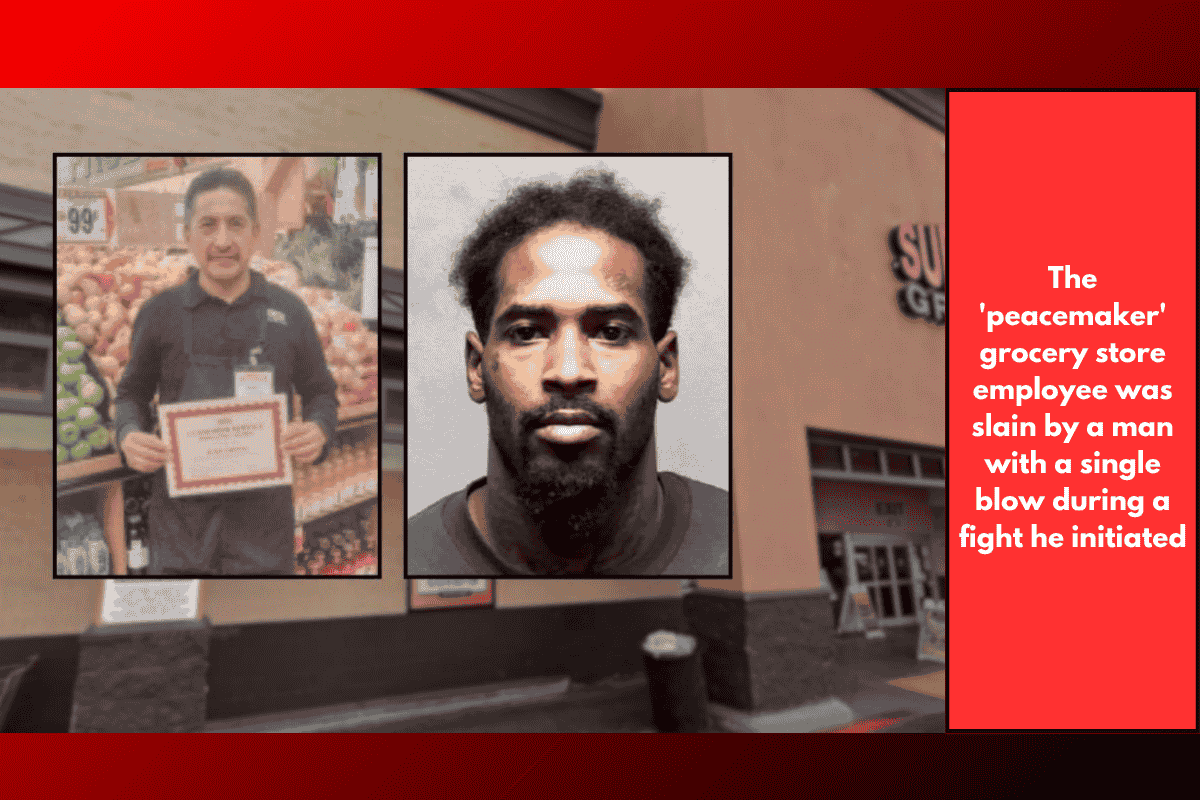 The 'peacemaker' grocery store employee was slain by a man with a single blow during a fight he initiated