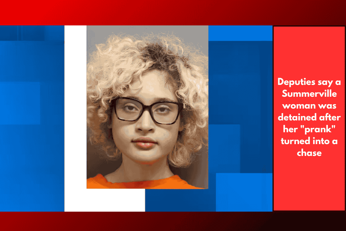 Deputies say a Summerville woman was detained after her "prank" turned into a chase