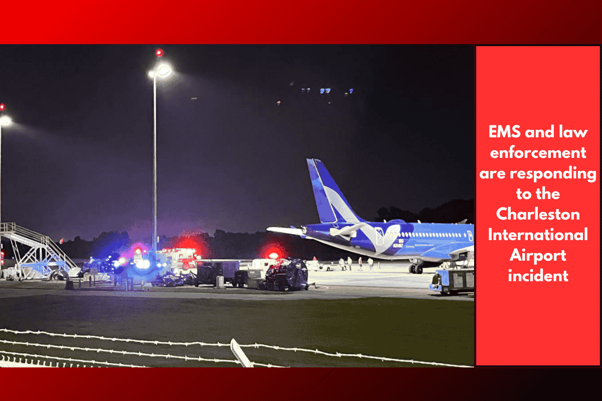 EMS and law enforcement are responding to the Charleston International Airport incident