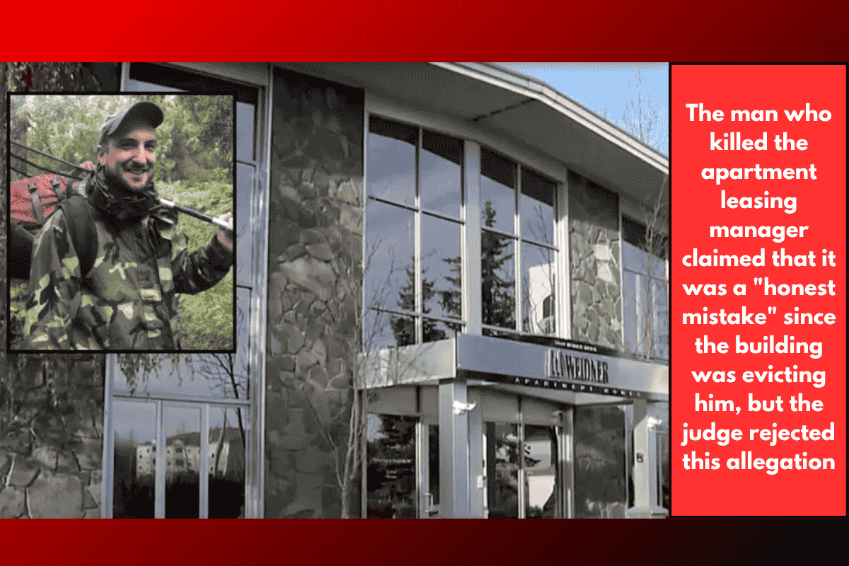 The man who killed the apartment leasing manager claimed that it was a "honest mistake" since the building was evicting him, but the judge rejected this allegation