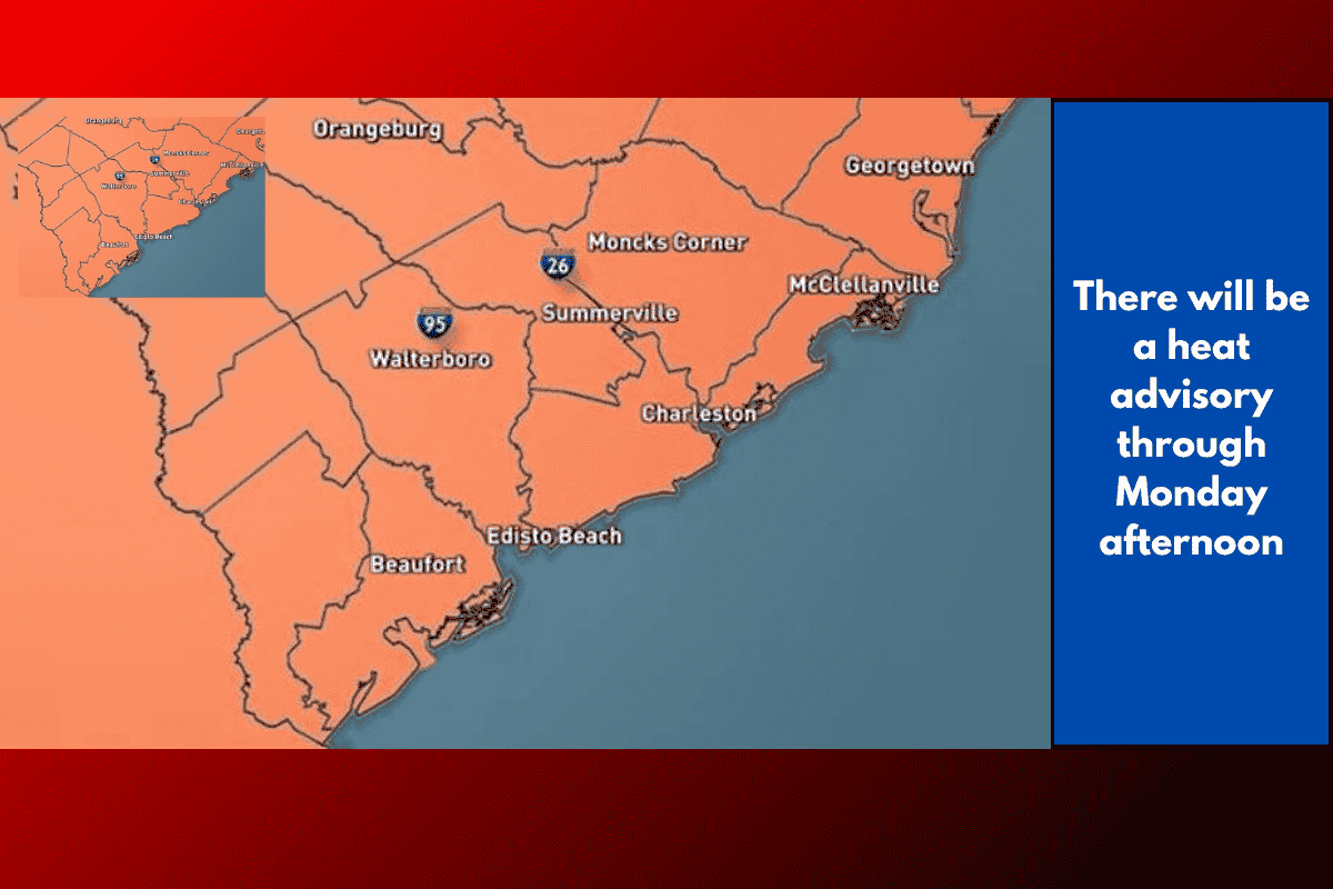 There will be a heat advisory through Monday afternoon