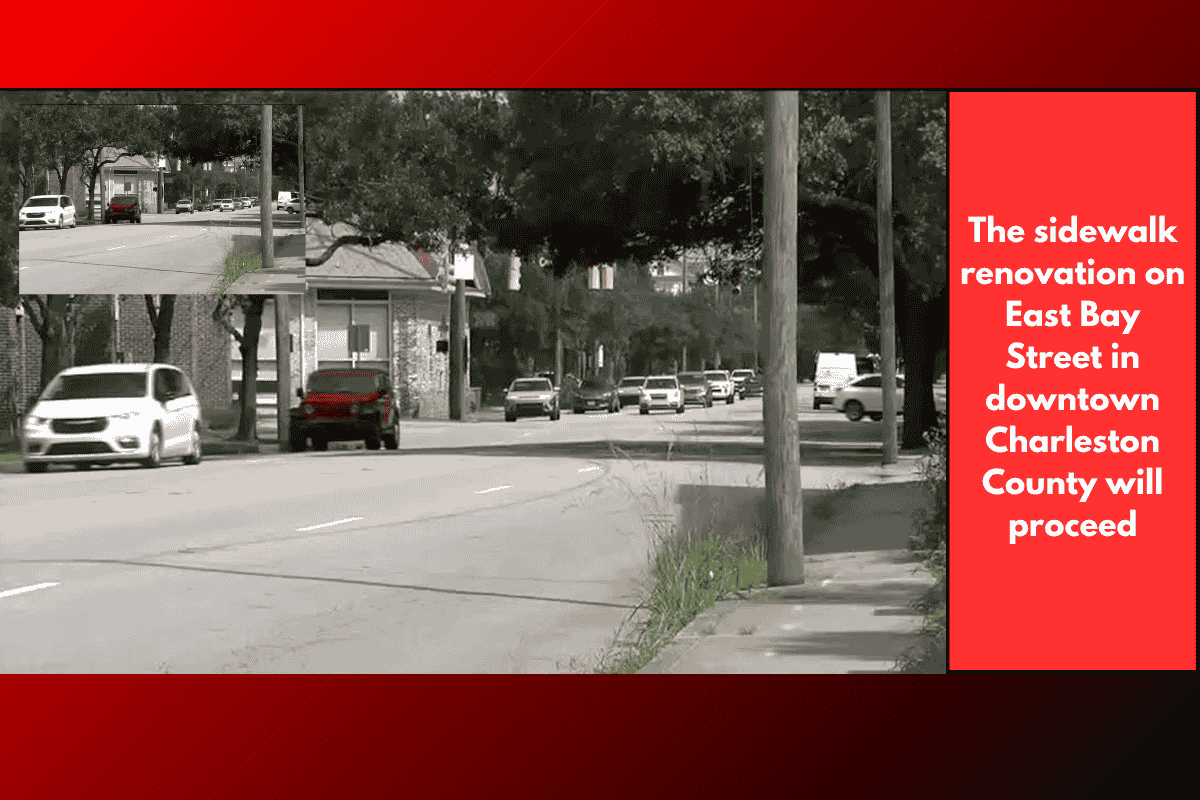 The sidewalk renovation on East Bay Street in downtown Charleston County will proceed