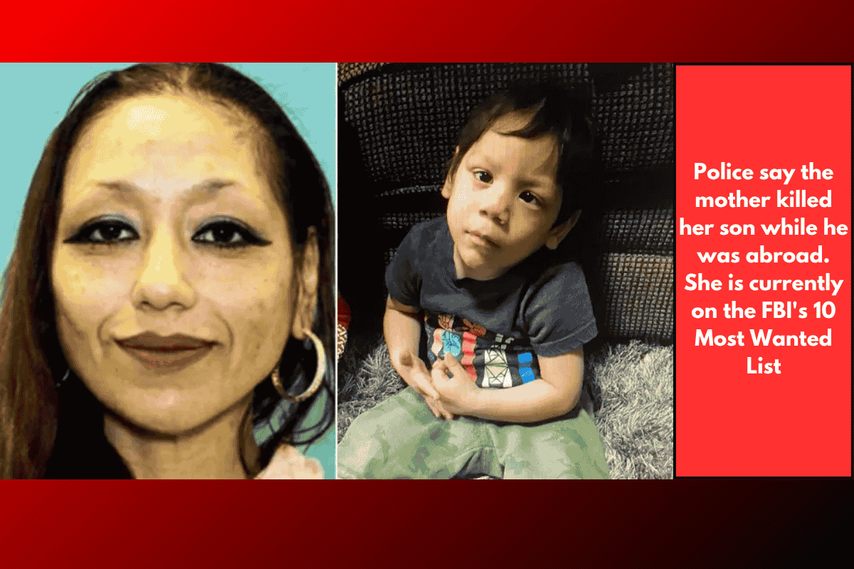 Police say the mother killed her son while he was abroad. She is currently on the FBI's 10 Most Wanted List