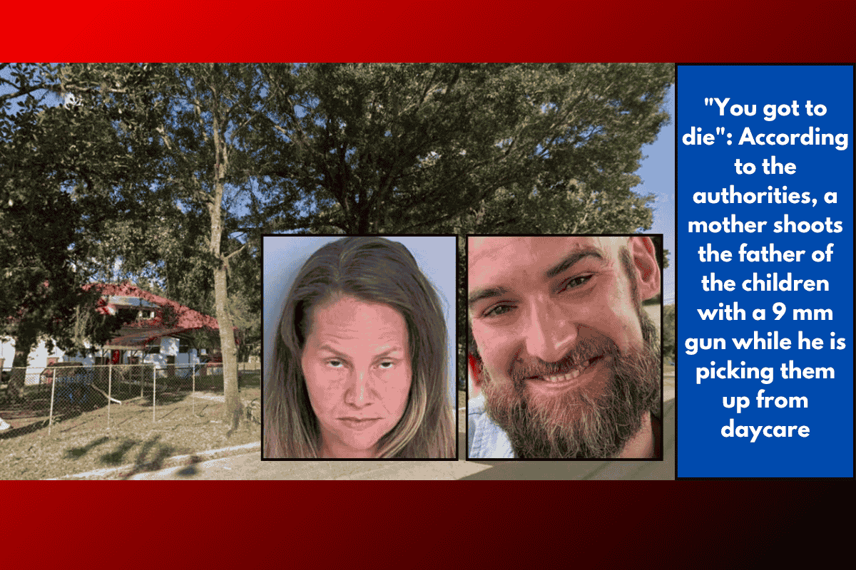 "You got to die": According to the authorities, a mother shoots the father of the children with a 9 mm gun while he is picking them up from daycare