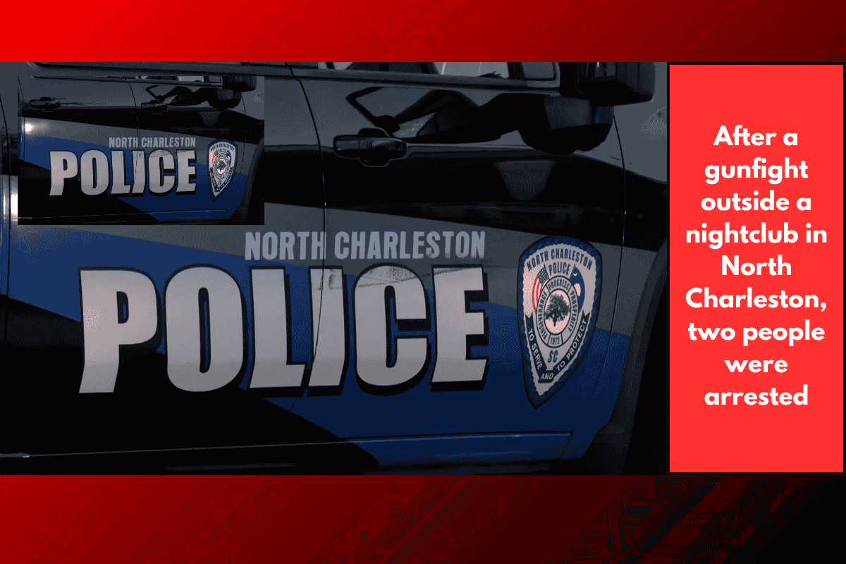 After a gunfight outside a nightclub in North Charleston, two people were arrested
