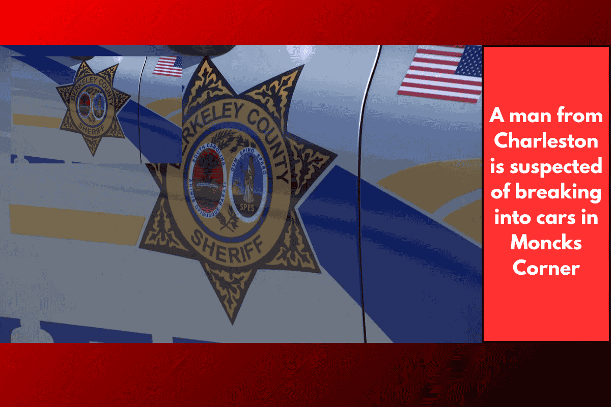 A man from Charleston is suspected of breaking into cars in Moncks Corner