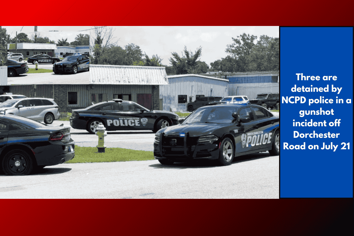 Three are detained by NCPD police in a gunshot incident off Dorchester Road on July 21