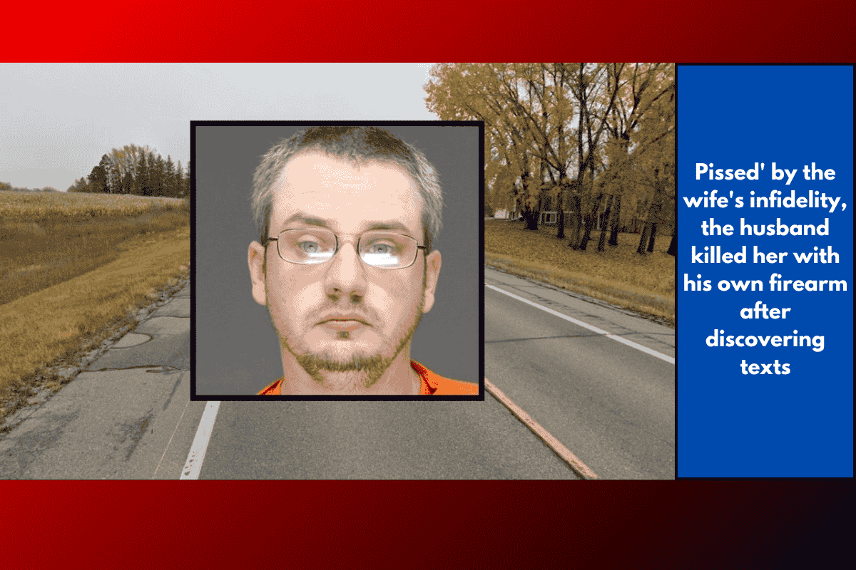 Pissed' by the wife's infidelity, the husband killed her with his own firearm after discovering texts