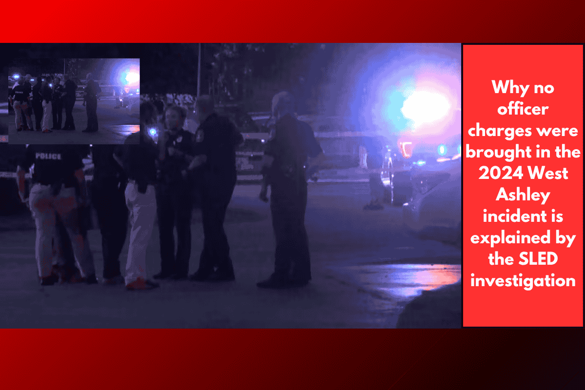 Why no officer charges were brought in the 2024 West Ashley incident is explained by the SLED investigation