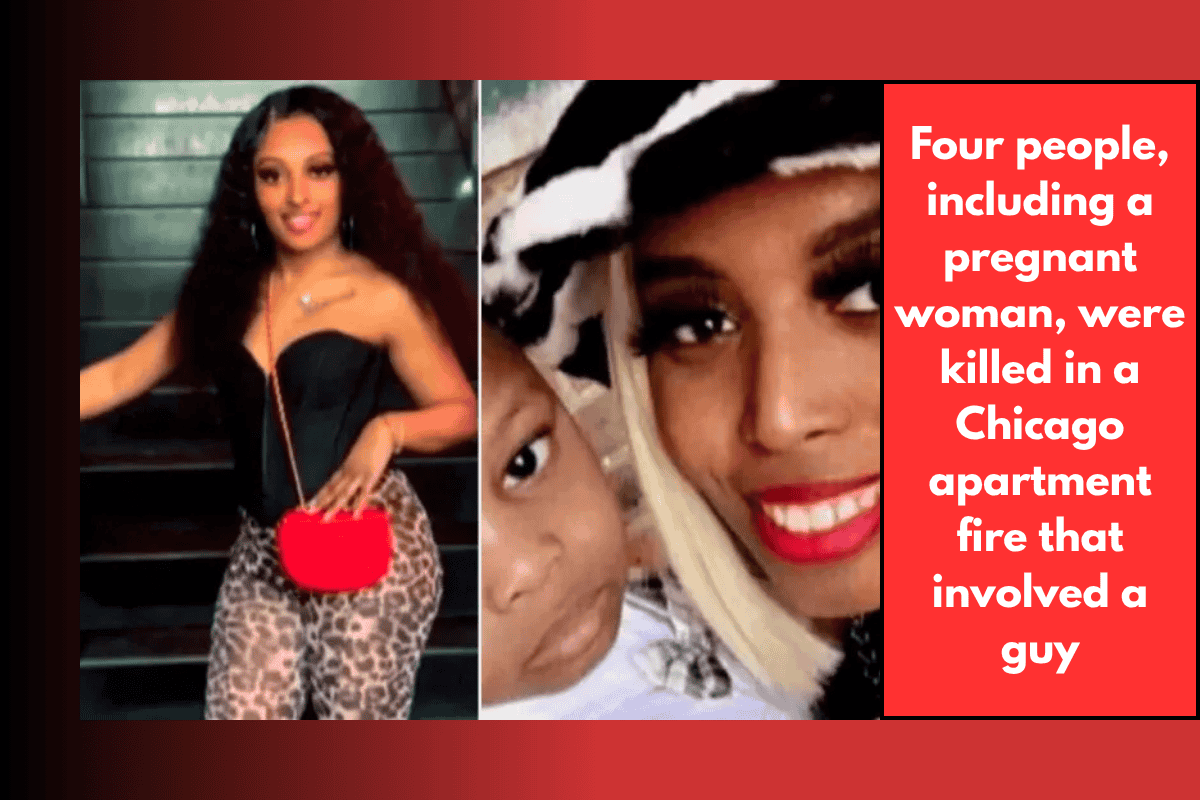 Four people, including a pregnant woman, were killed in a Chicago apartment fire that involved a guy