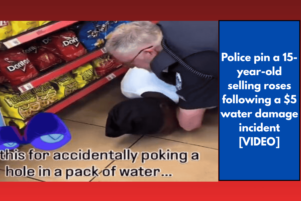 Police pin a 15-year-old selling roses following a $5 water damage incident [VIDEO]