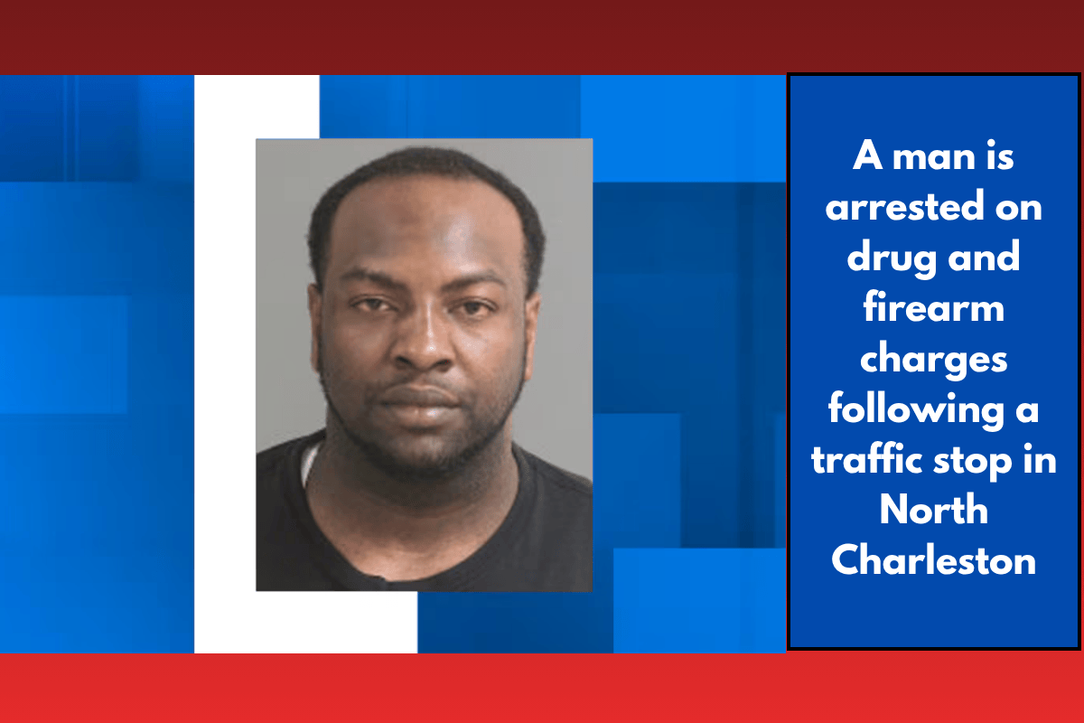 A man is arrested on drug and firearm charges following a traffic stop in North Charleston
