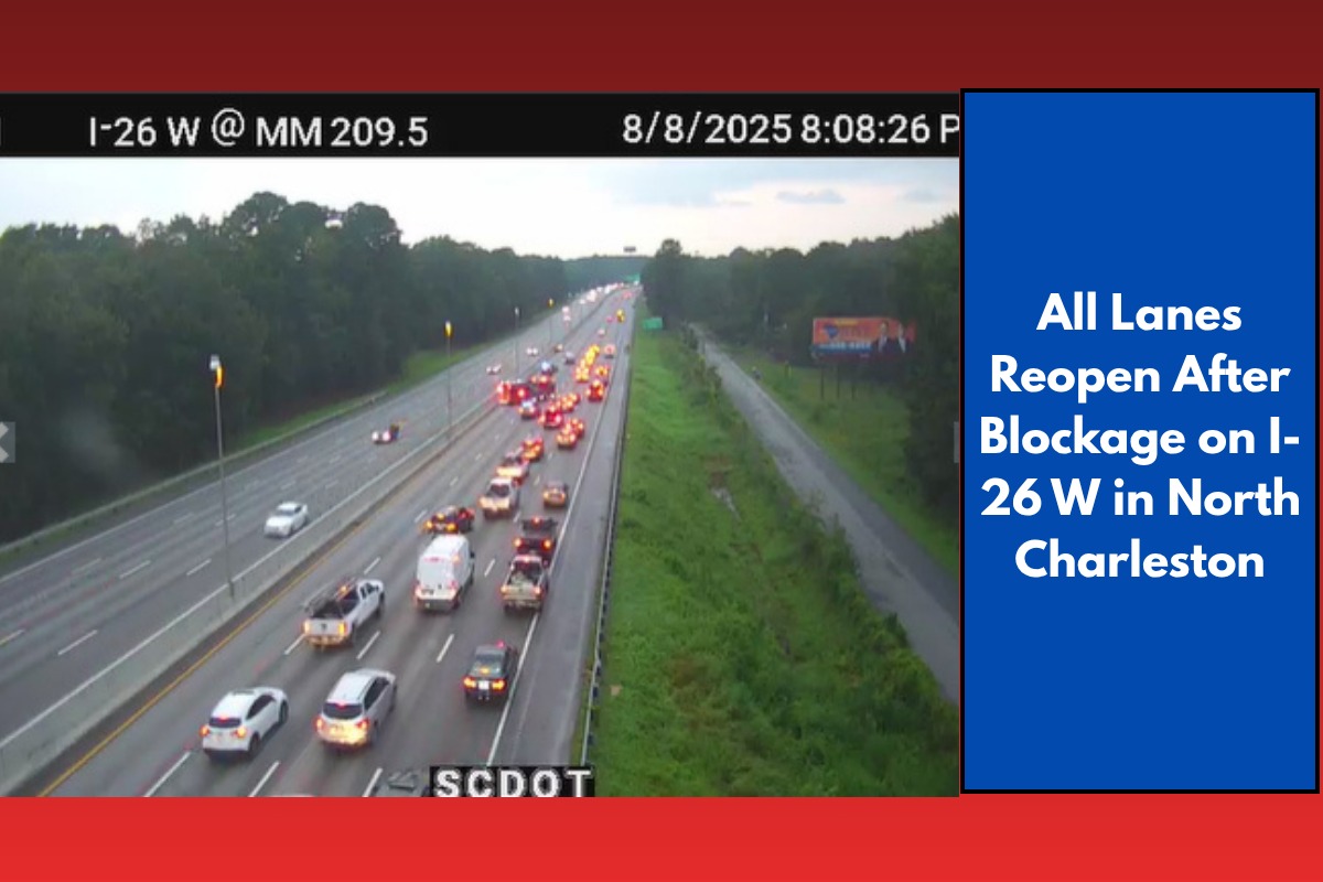 All Lanes Reopen After Blockage on I-26 W in North Charleston