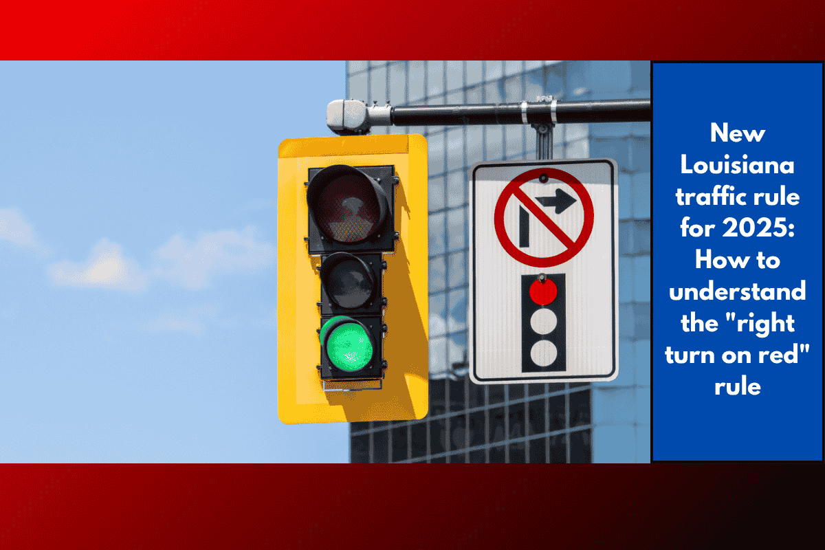 New Louisiana traffic rule for 2025: How to understand the "right turn on red" rule