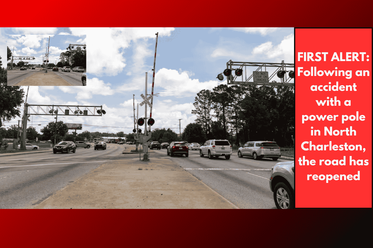 FIRST ALERT: Following an accident with a power pole in North Charleston, the road has reopened