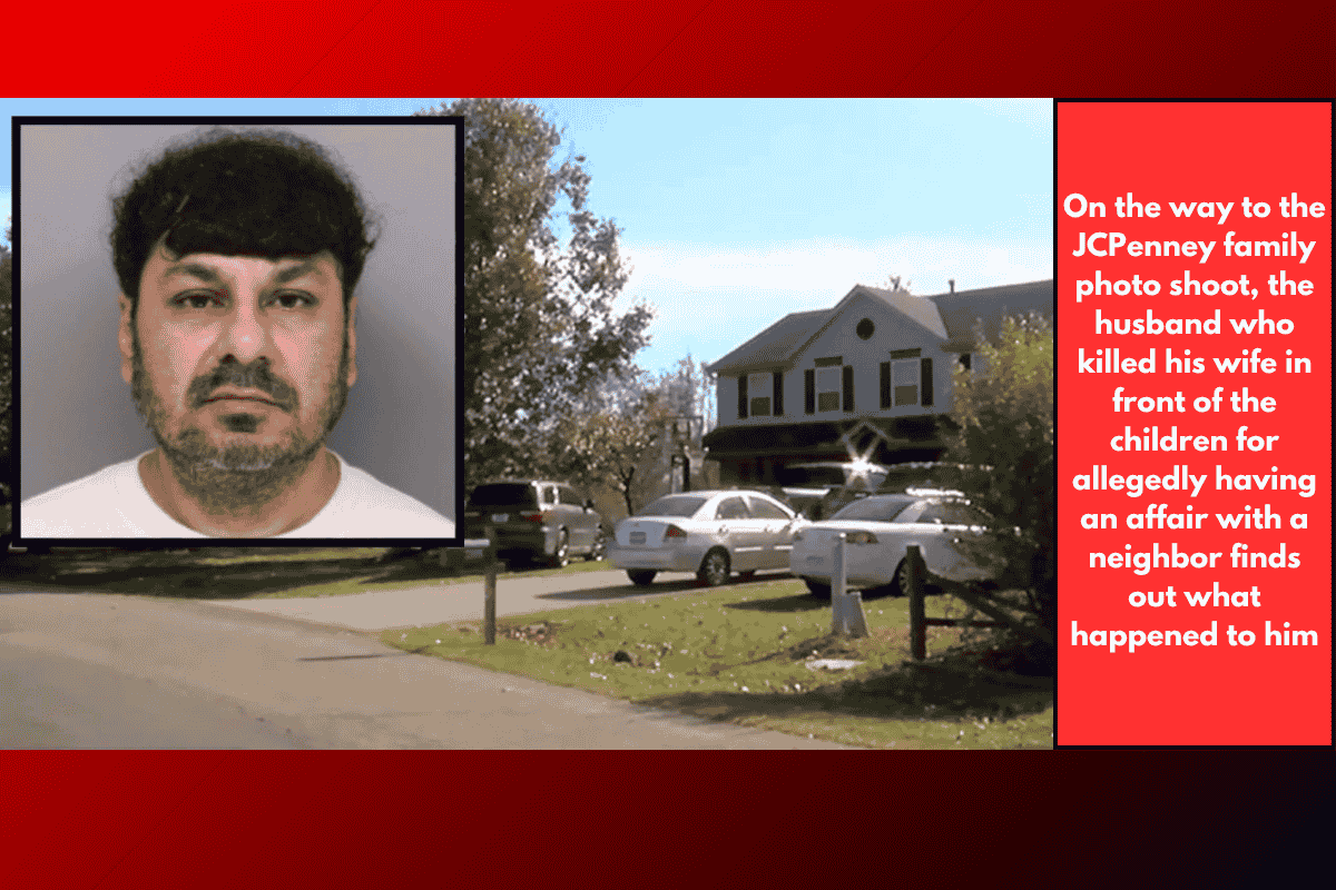 On the way to the JCPenney family photo shoot, the husband who killed his wife in front of the children for allegedly having an affair with a neighbor finds out what happened to him