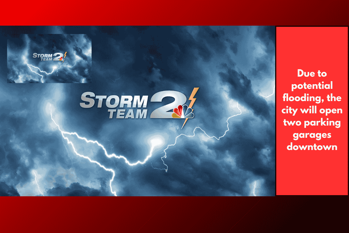 Due to potential flooding, the city will open two parking garages downtown