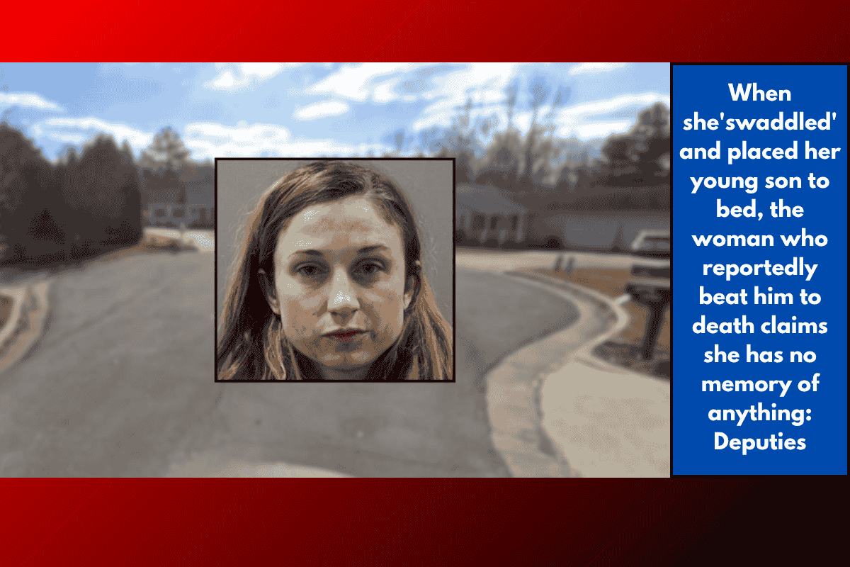 When she'swaddled' and placed her young son to bed, the woman who reportedly beat him to death claims she has no memory of anything: Deputies