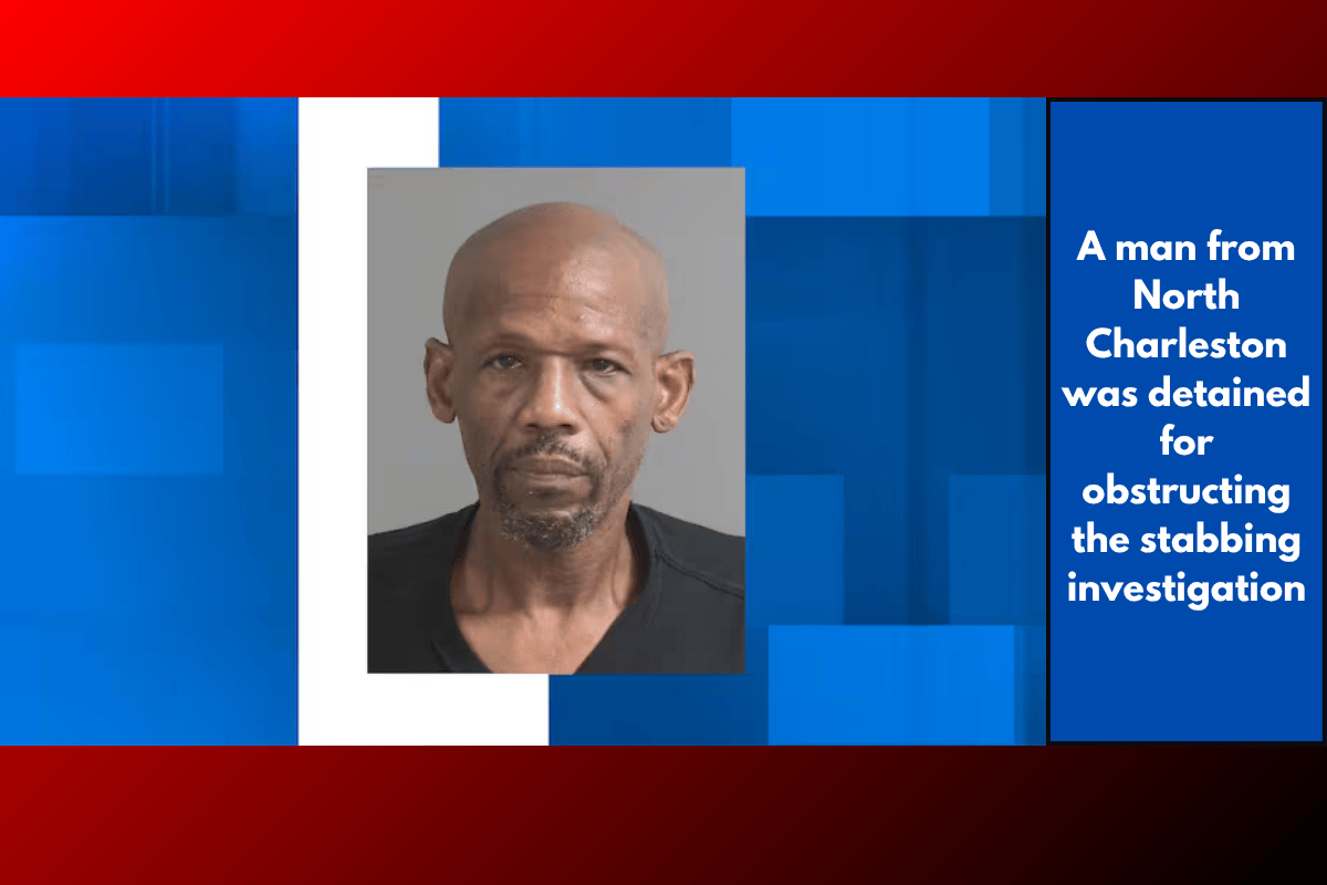 A man from North Charleston was detained for obstructing the stabbing investigation