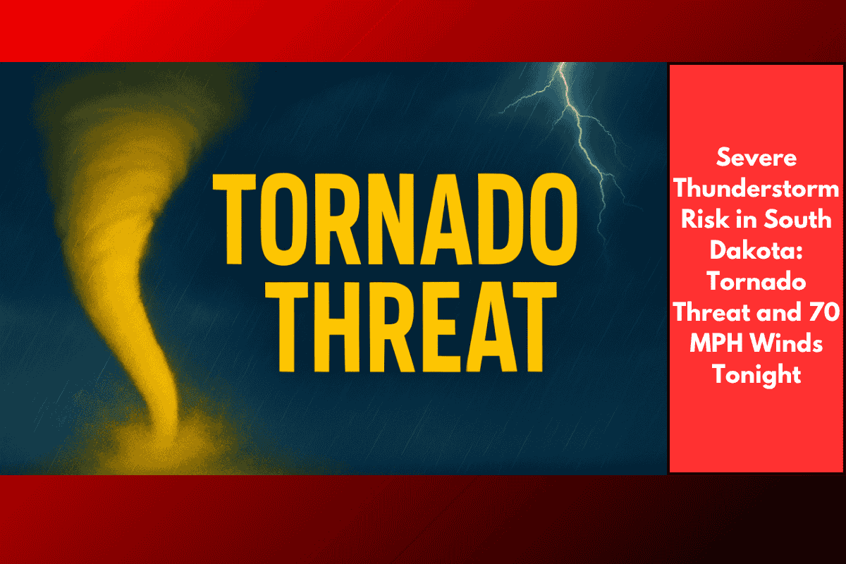 Severe Thunderstorm Risk in South Dakota: Tornado Threat and 70 MPH Winds Tonight
