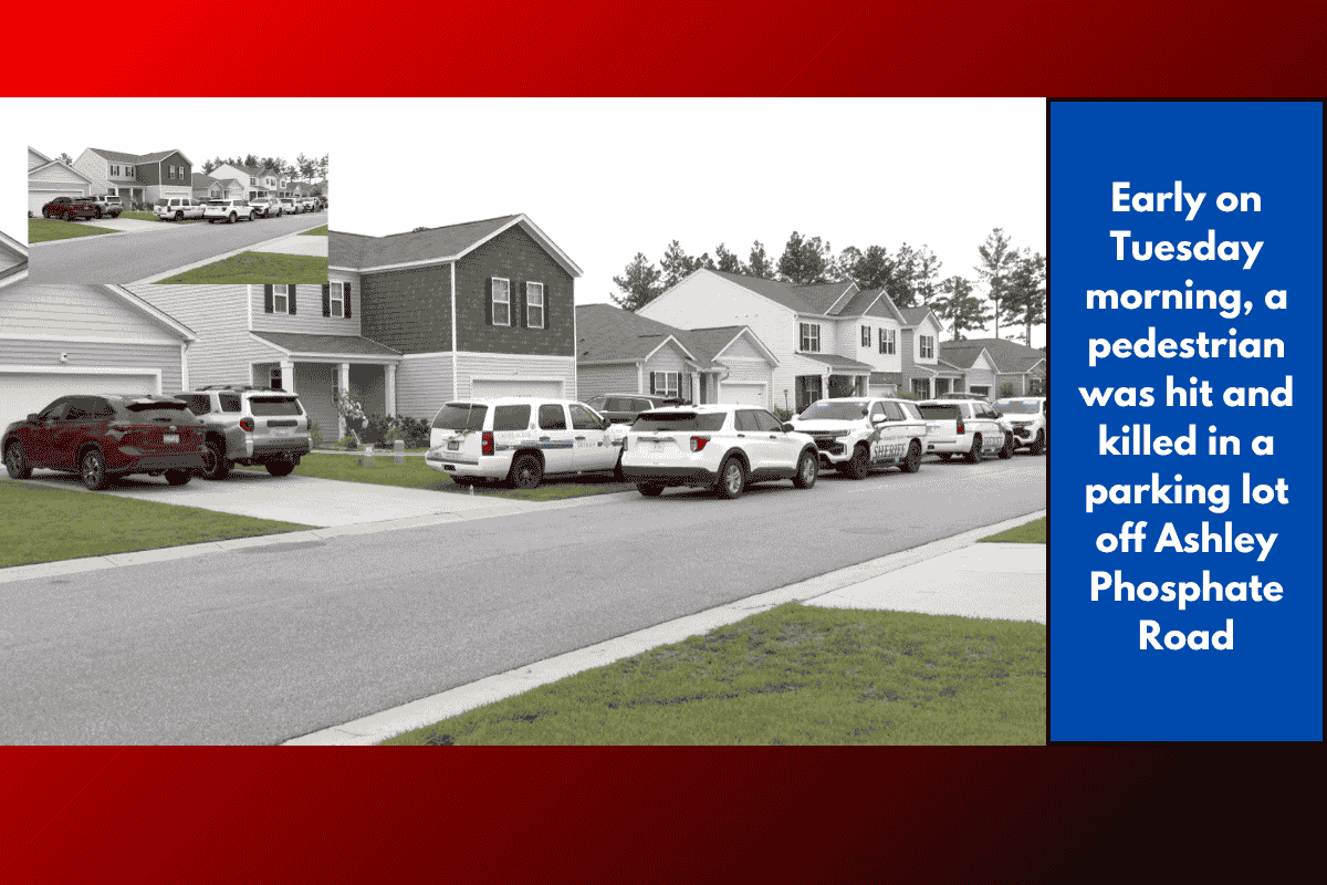 Early on Tuesday morning, a pedestrian was hit and killed in a parking lot off Ashley Phosphate Road