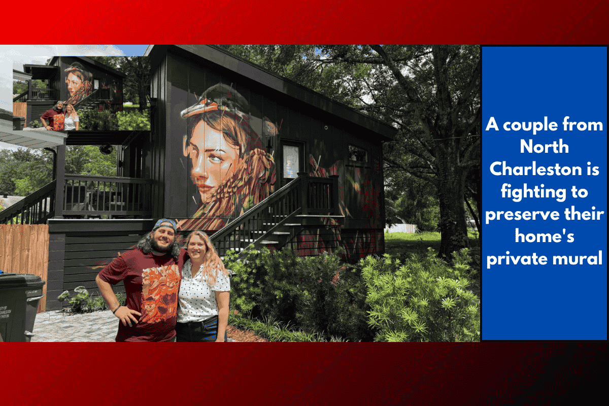 A couple from North Charleston is fighting to preserve their home's private mural