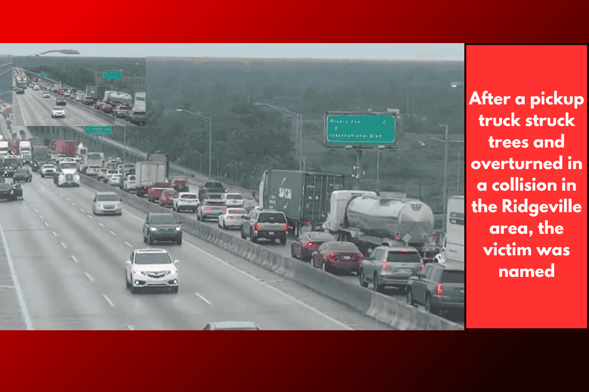 After a pickup truck struck trees and overturned in a collision in the Ridgeville area, the victim was named