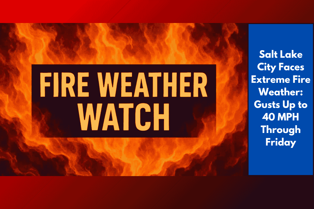 Salt Lake City Faces Extreme Fire Weather: Gusts Up to 40 MPH Through Friday