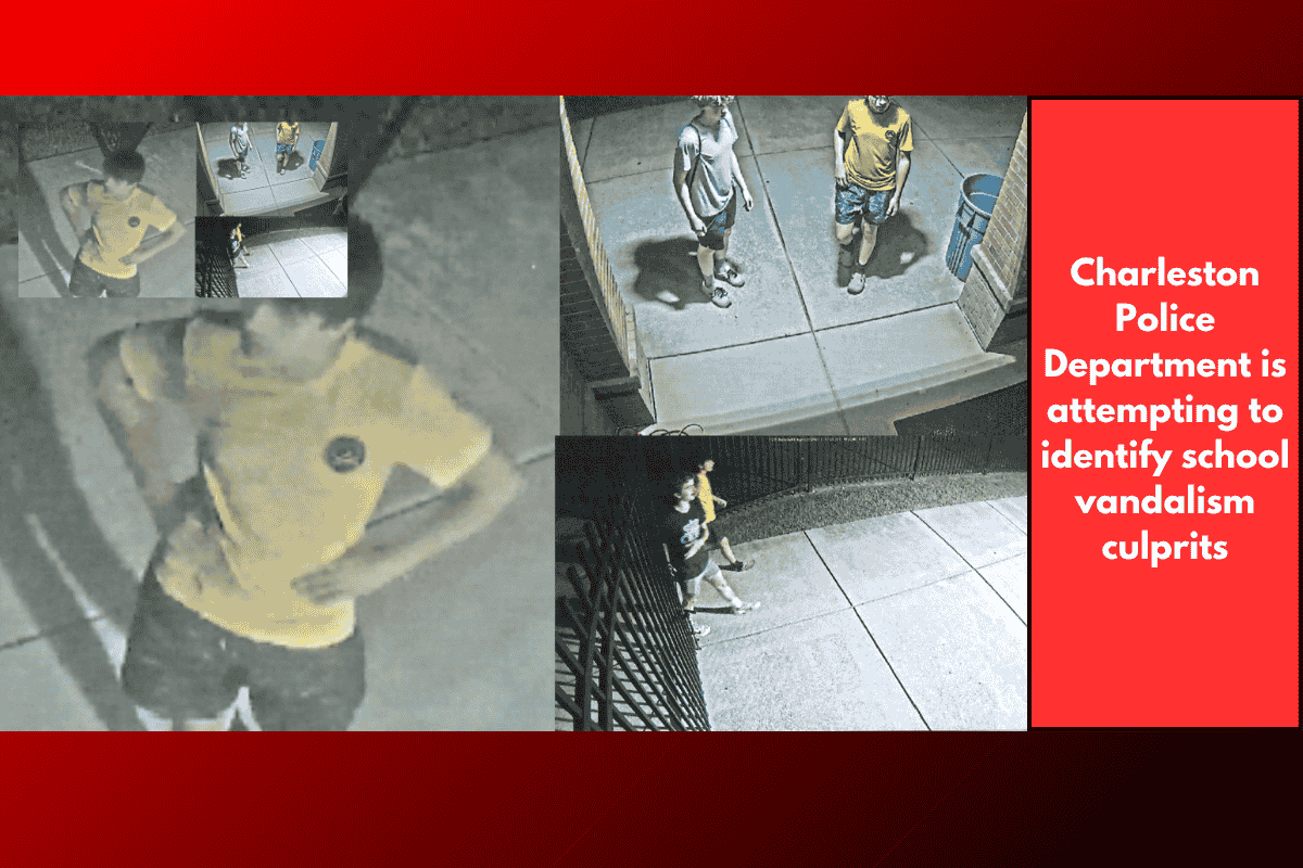 Charleston Police Department is attempting to identify school vandalism culprits