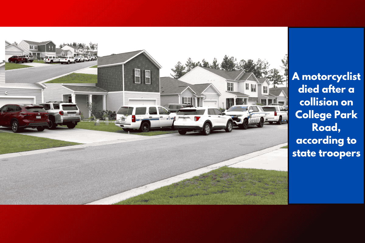 A motorcyclist died after a collision on College Park Road, according to state troopers