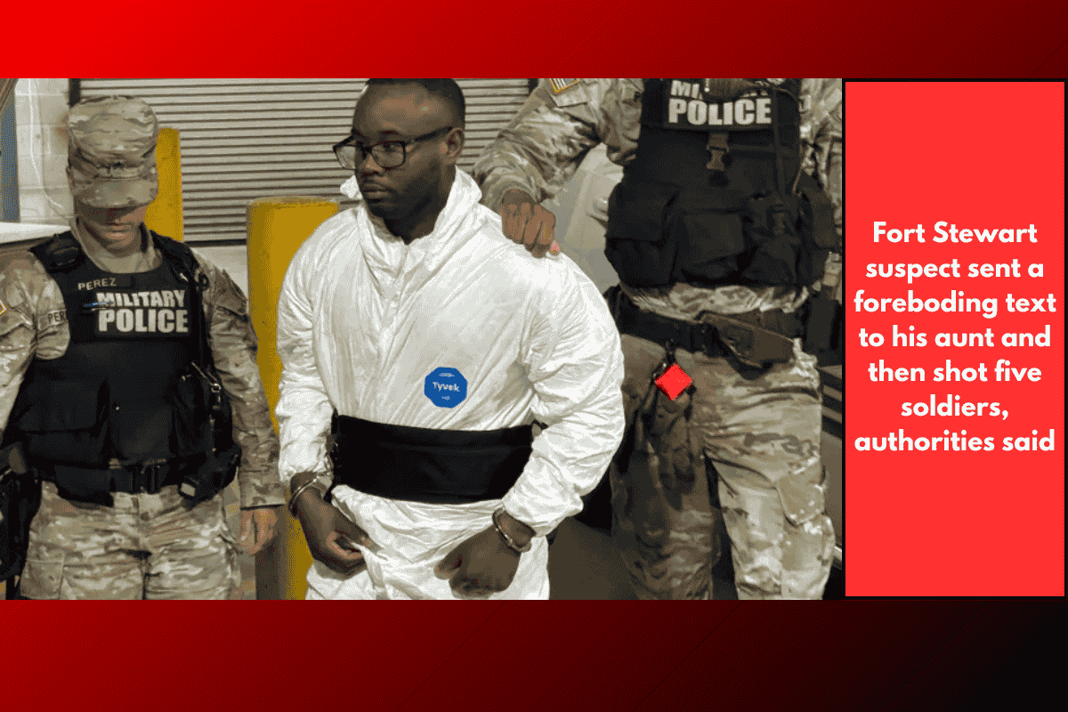 Fort Stewart suspect sent a foreboding text to his aunt and then shot five soldiers, authorities said