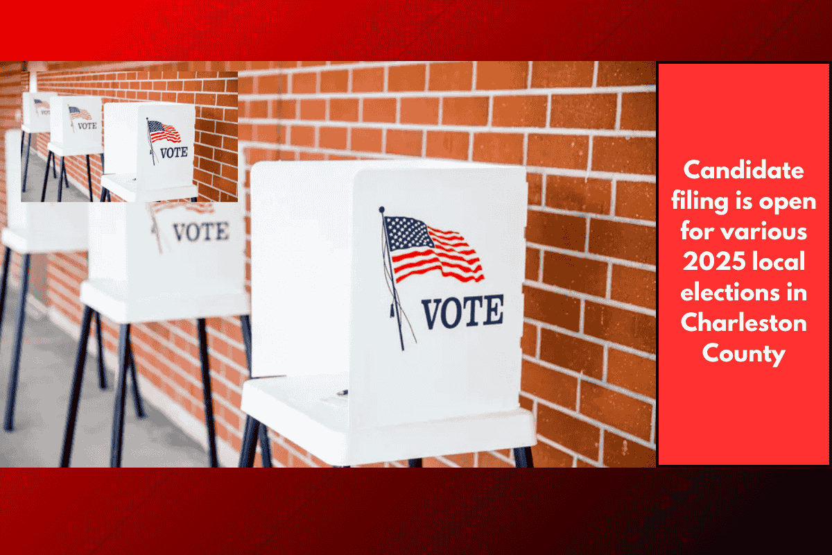 Candidate filing is open for various 2025 local elections in Charleston County