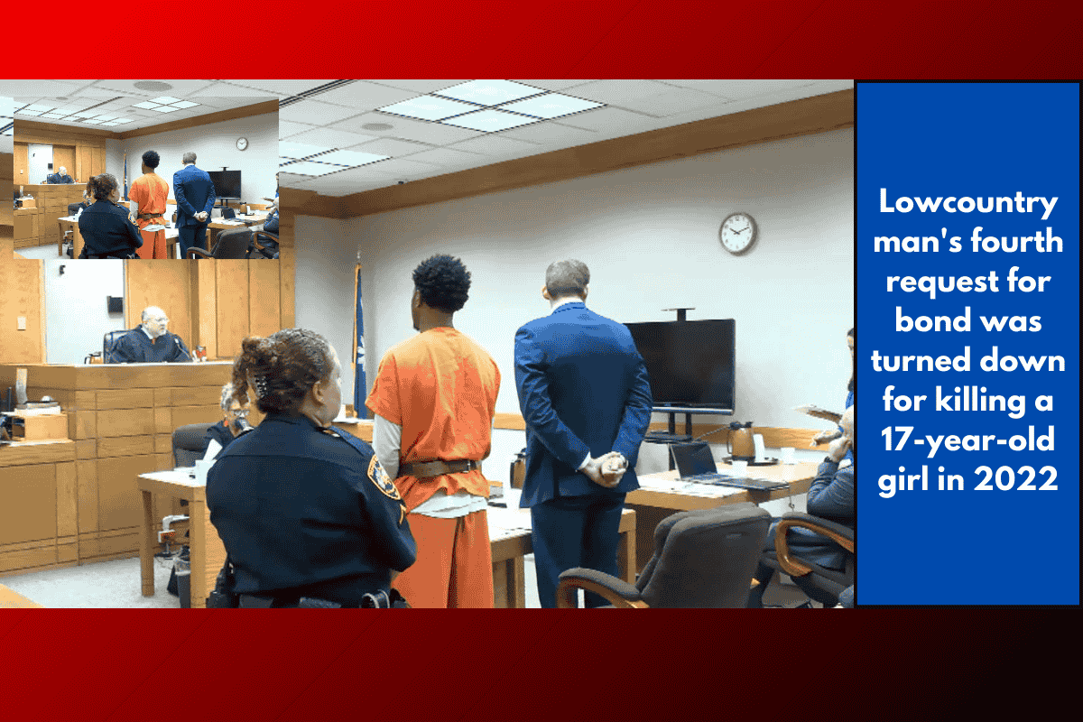Lowcountry man's fourth request for bond was turned down for killing a 17-year-old girl in 2022