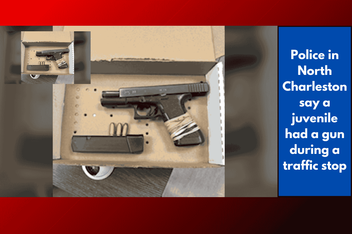 Police in North Charleston say a juvenile had a gun during a traffic stop