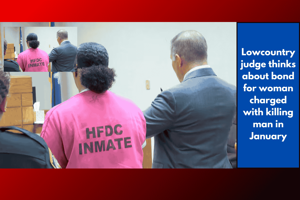 Lowcountry judge thinks about bond for woman charged with killing man in January