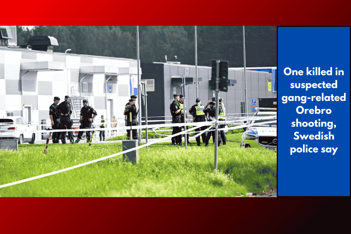 One killed in suspected gang-related Orebro shooting, Swedish police say