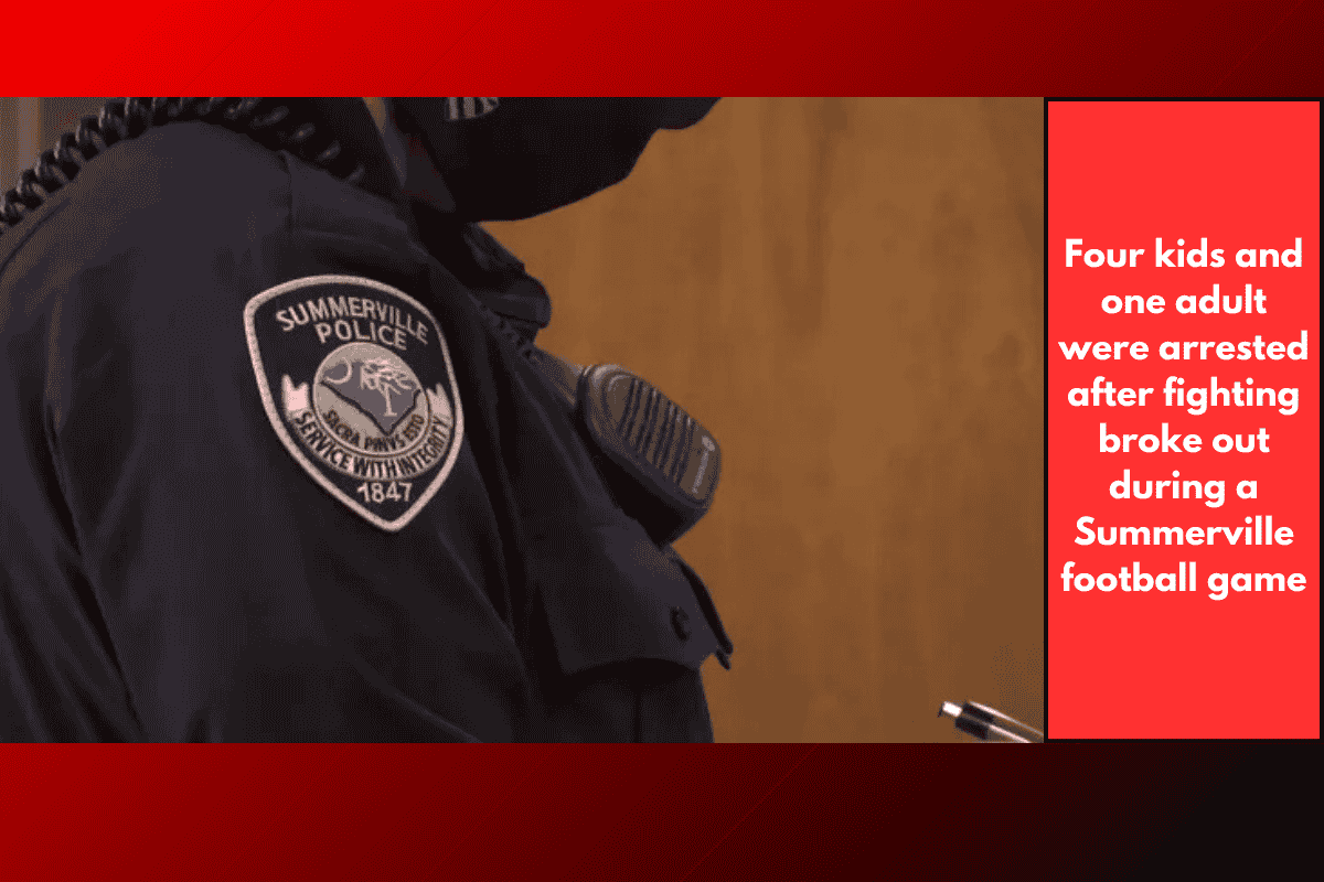 Four kids and one adult were arrested after fighting broke out during a Summerville football game