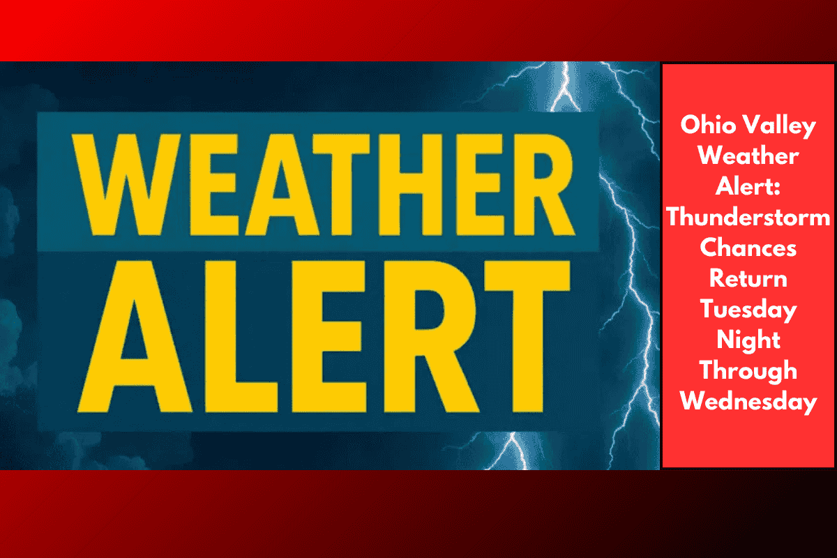 Ohio Valley Weather Alert: Thunderstorm Chances Return Tuesday Night Through Wednesday