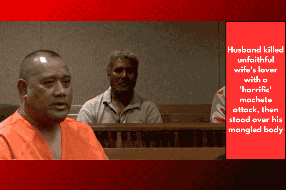 Husband killed unfaithful wife's lover with a 'horrific' machete attack, then stood over his mangled body