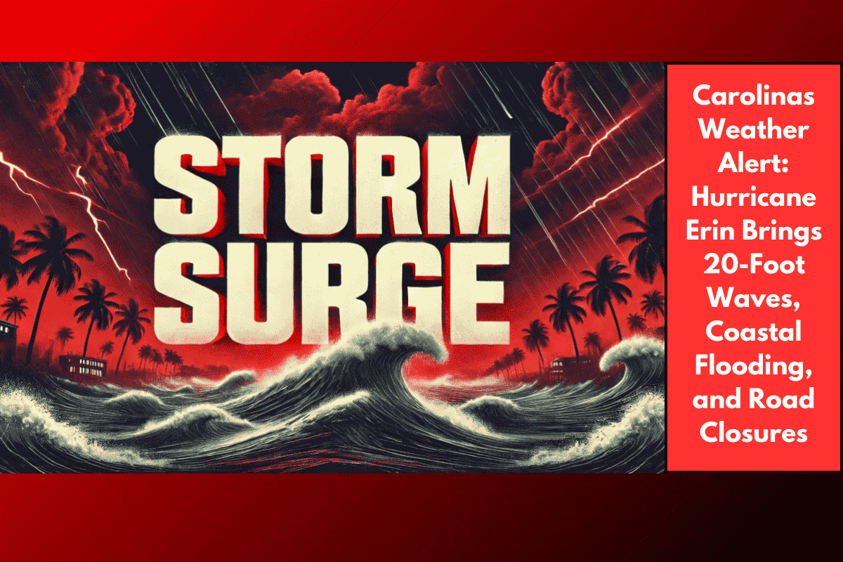 Carolinas Weather Alert: Hurricane Erin Brings 20-Foot Waves, Coastal Flooding, and Road Closures