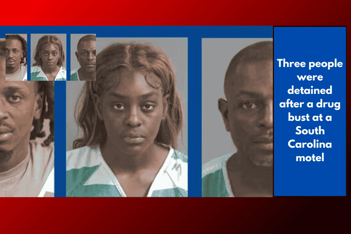 Three people were detained after a drug bust at a South Carolina motel