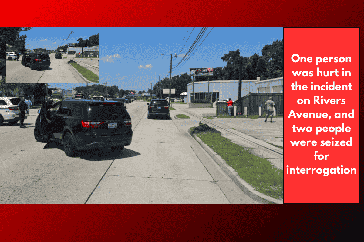 One person was hurt in the incident on Rivers Avenue, and two people were seized for interrogation